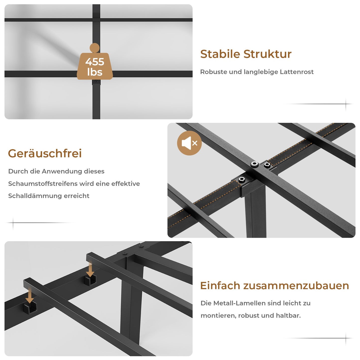 AOGLLATI Polsterbett 140x200 cm Bett mit LED-Beleuchtung und Ladestation Bettgestell mit Kopfteil Doppelbettgestell Schwebebettrahmen